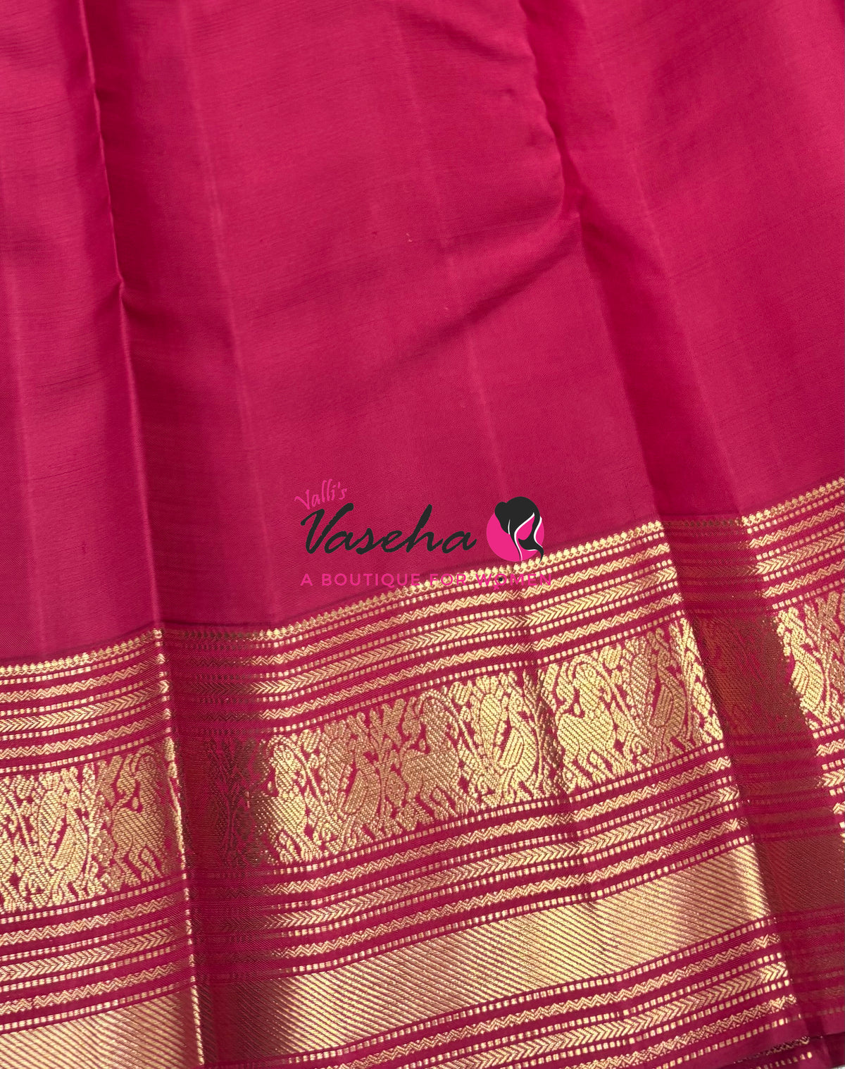 Pure Vintage Korvai Kanchipuram Silk Saree - Green With Maroon - VVPS102
