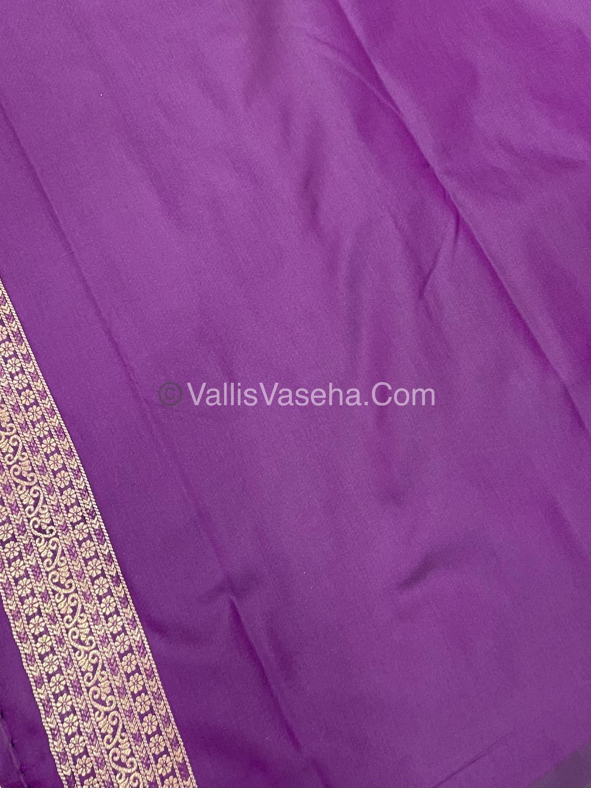 Semi Soft Silk - Border less - Purple Shade -VVSSS034