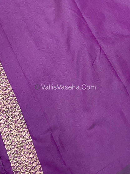 Semi Soft Silk - Border less - Purple Shade -VVSSS034