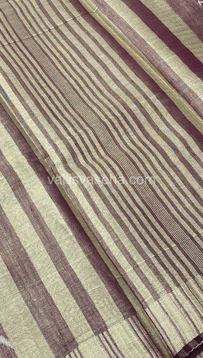 Semi Tussar Silk - Wine Shade - VVSTS001