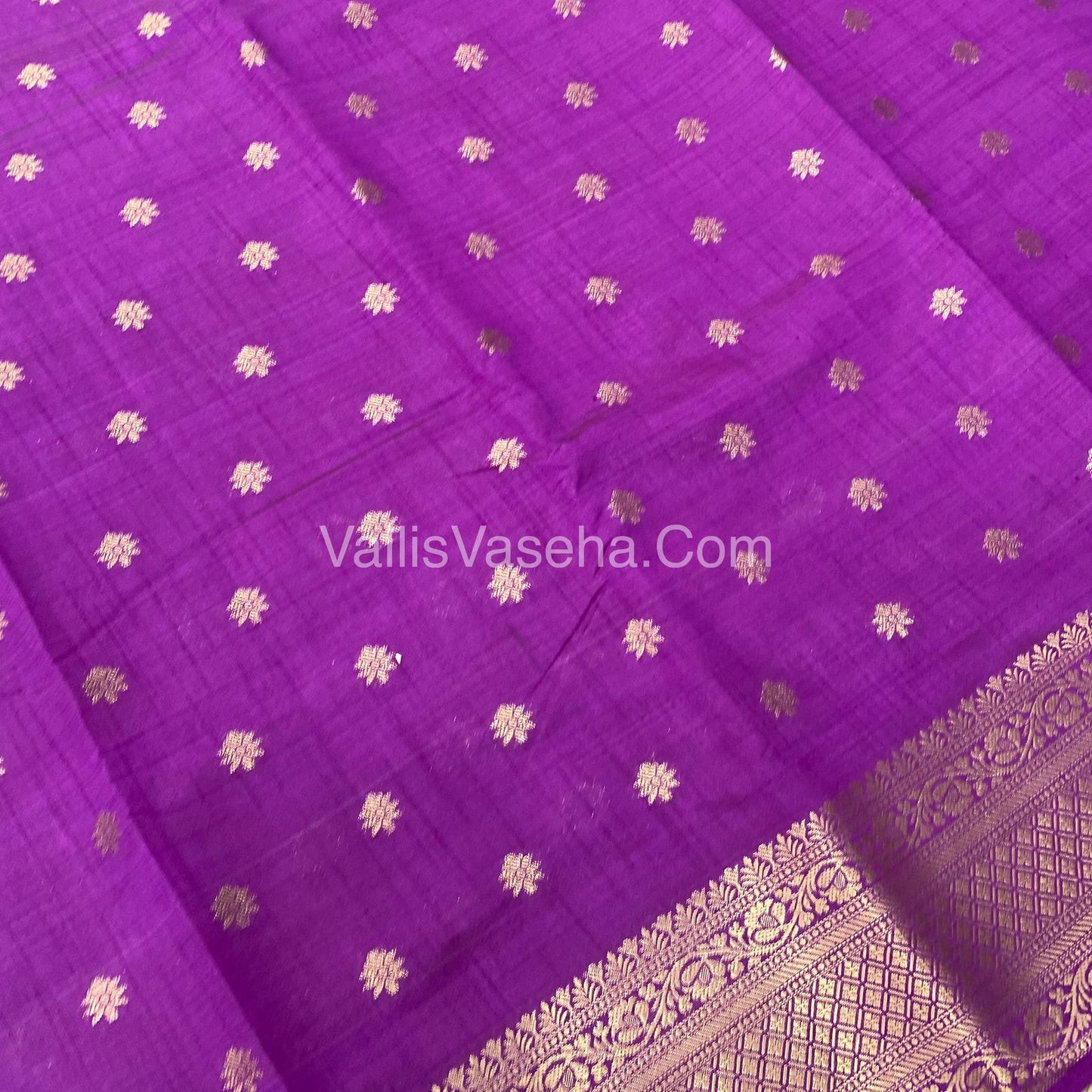 Semi Tussar Silk  - Purple Shade  - VVSTS014