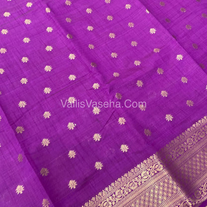 Semi Tussar Silk  - Purple Shade  - VVSTS014