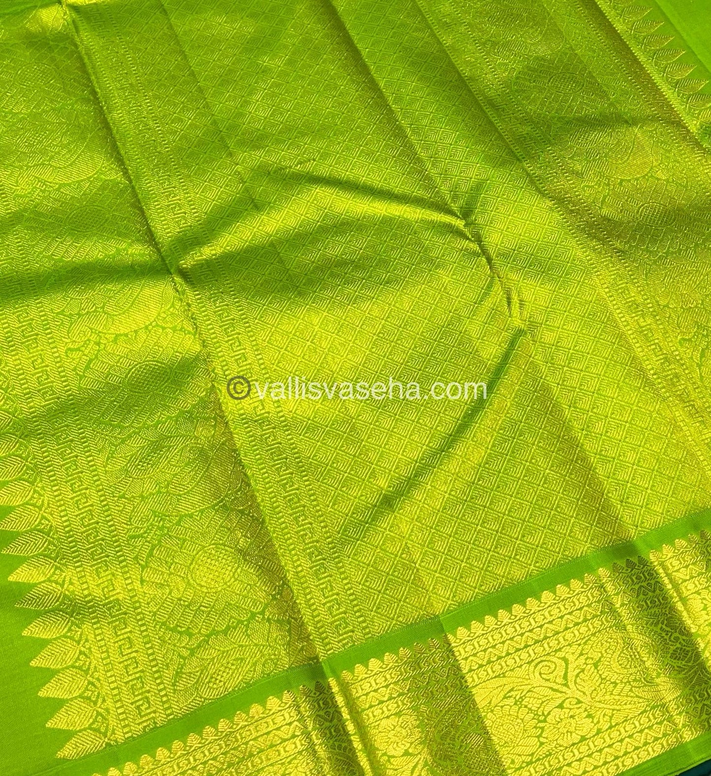 Pure Vintage Korvai Kanchipuram Silk Saree - Purple & Green Combo - VVPS006