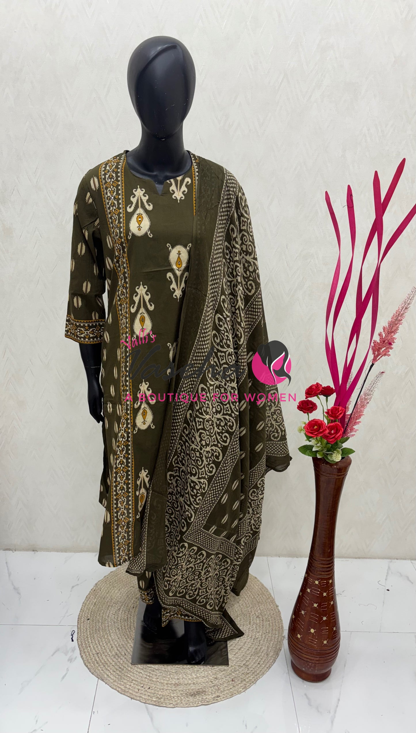 Ready Made |Salwar, Kameez & Duppatta(3pc)|Cotton |VVRMS020