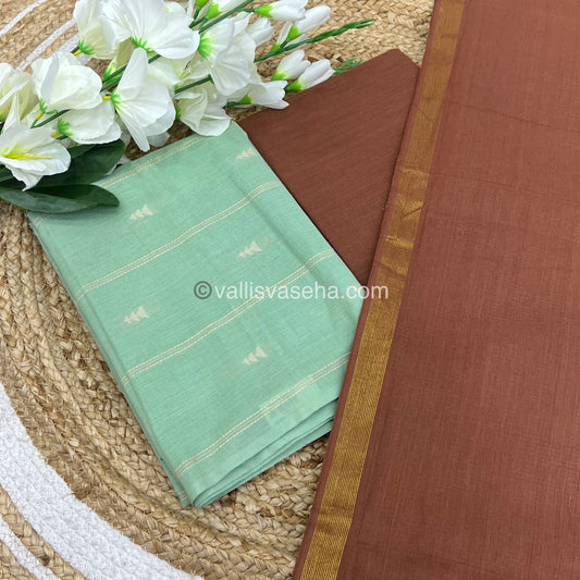 Salwar Material - Pure Cotton - Jacquard Design Set  - VVJSM001