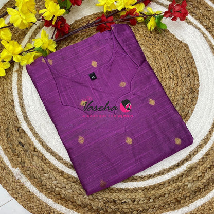Ready Made - Semi Raw Silk - Kurti - VVSRK003