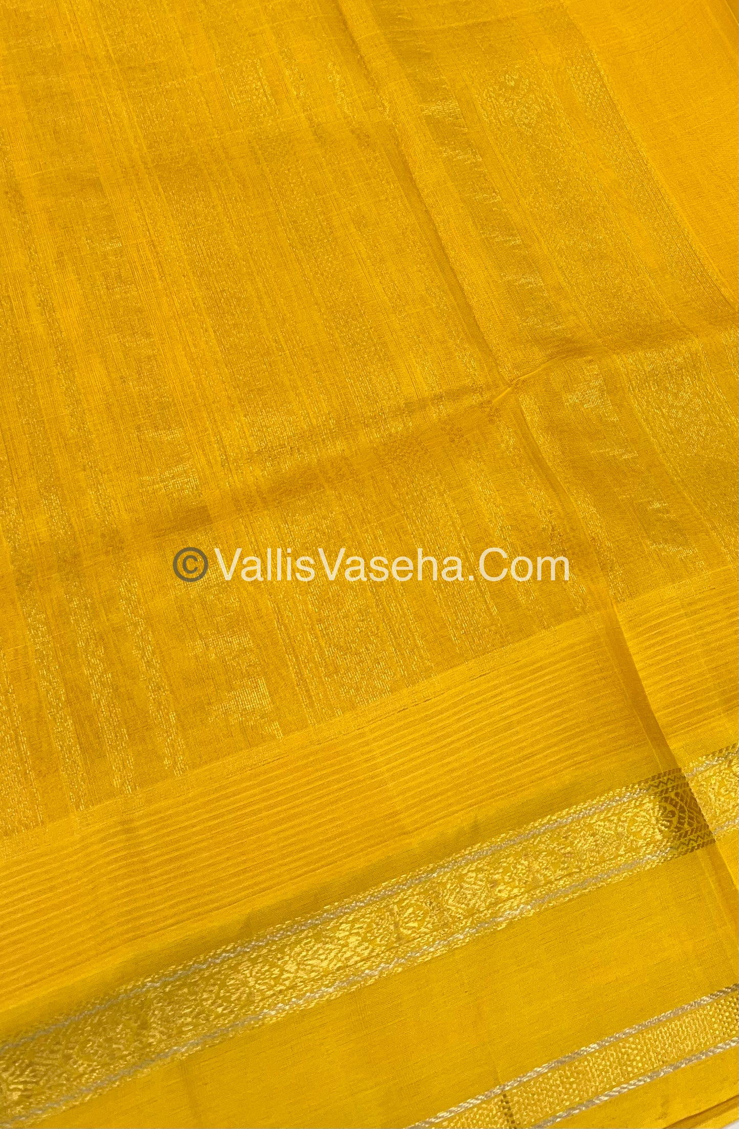 Pure Korvai Silk Cotton - Red with Yellow- Checks Pattern - VVKSC022