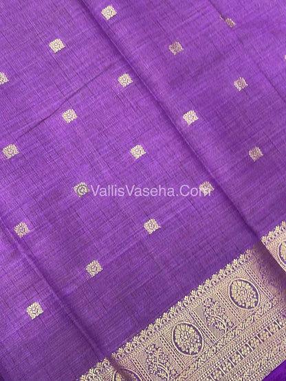 Semi Tussar Silk Saree |Vibrant Purple shade |VVSTS045