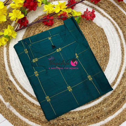 Ready Made - Semi Raw Silk - Kurti - VVSRK003