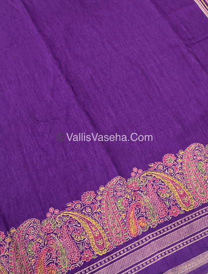 Casual Wear - Fancy Mixed Cotton - Purple Shade - VVFMC001