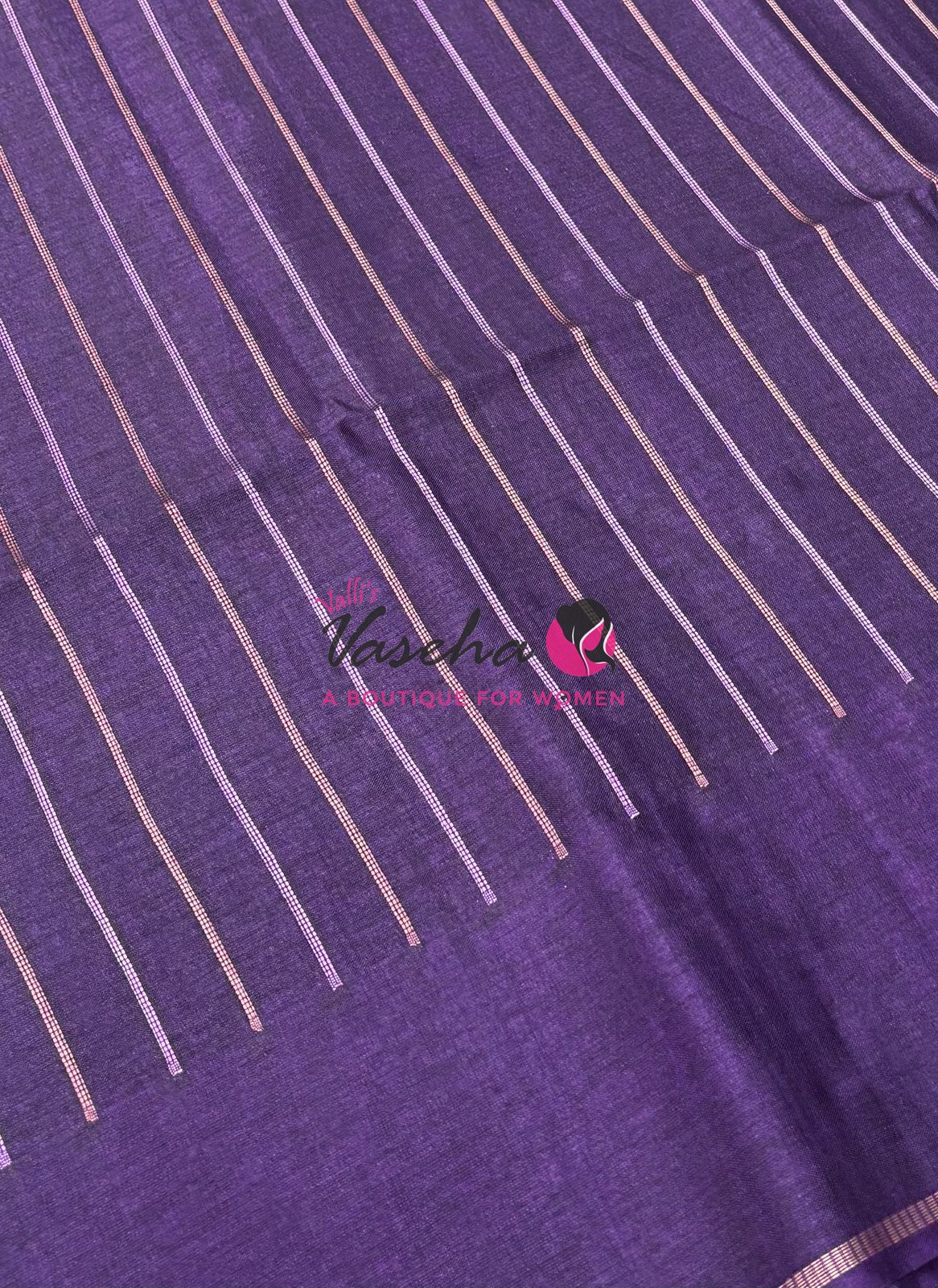 Semi Tussar Silk Saree | Violet  Shade |VVSTS049