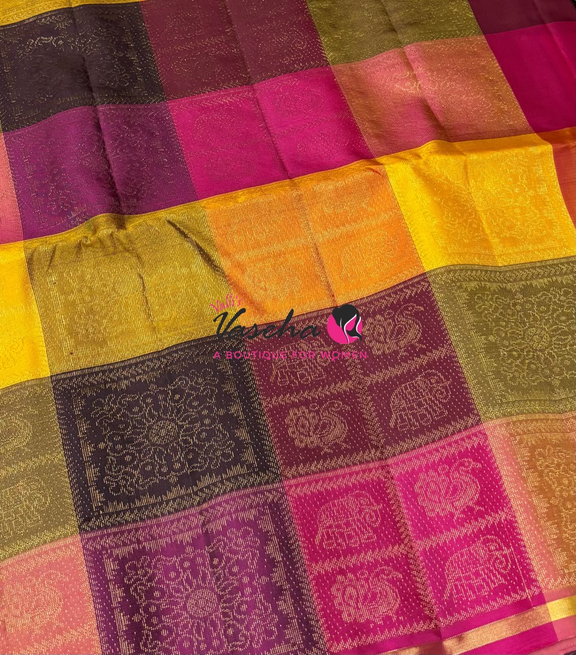 Pure Soft Silk Saree - Partly Pallu -  Half & Half Saree - VVPSS088
