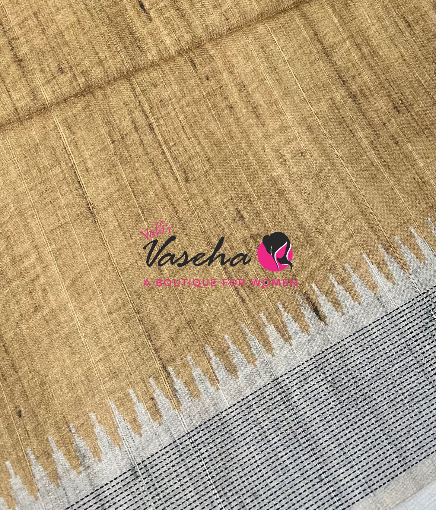Semi Matka Tussar  Saree - Grey & Yellow Shade - VVSMT002