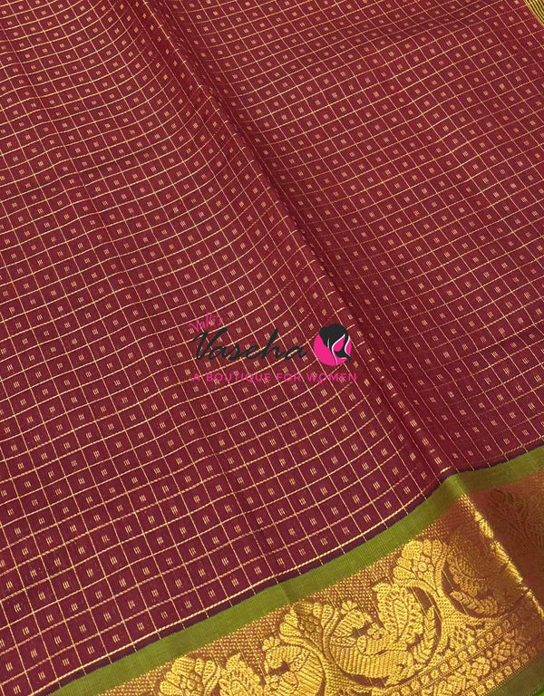 Semi Silk Cotton Saree Lakshadeepam Shade |VVSSC009