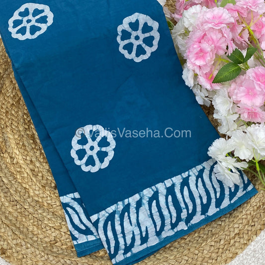 Pure Soft Mul Mul Cotton Sarees - Hand Block Prints - VVMMC003