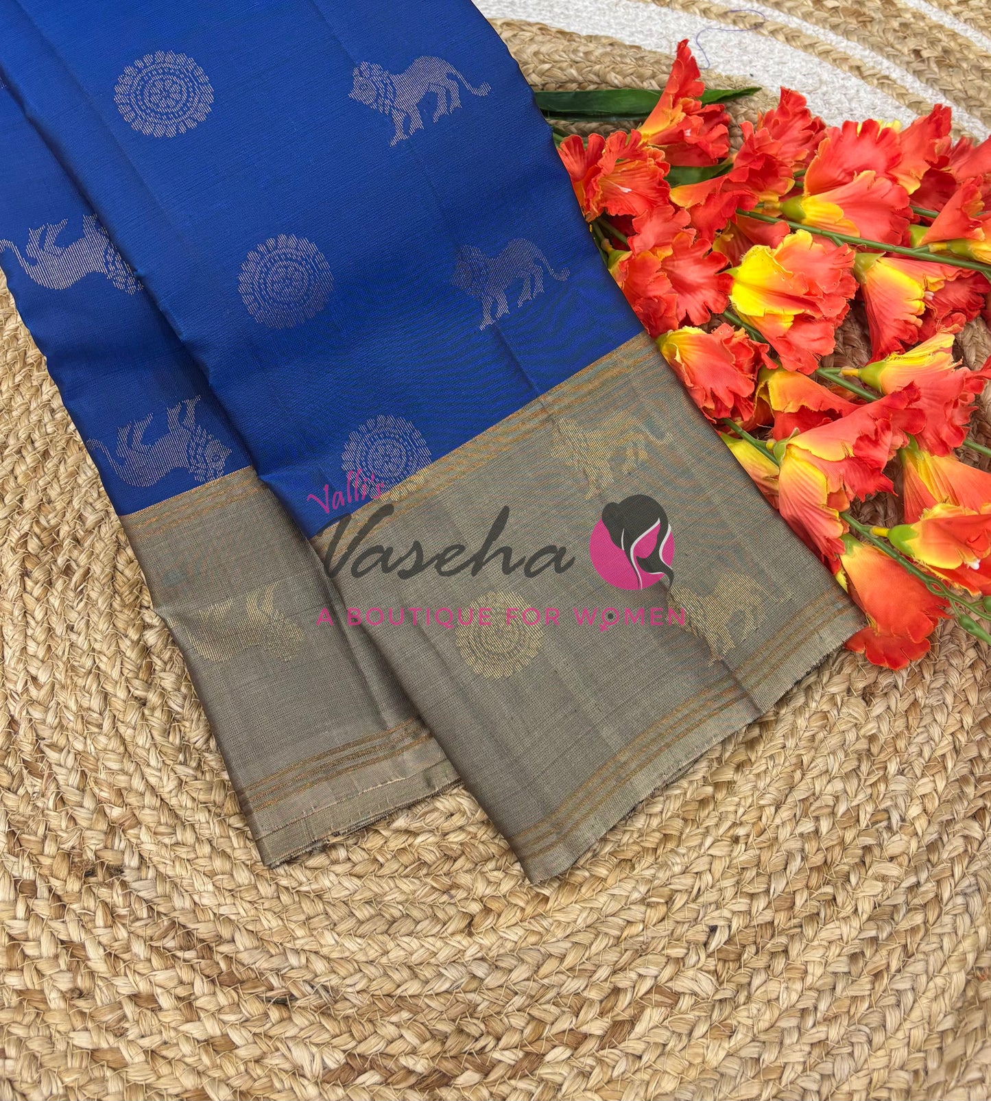 Half Mix - Pure Soft Silk Saree - Long Retta Petta Border with Butta - VVPSS105