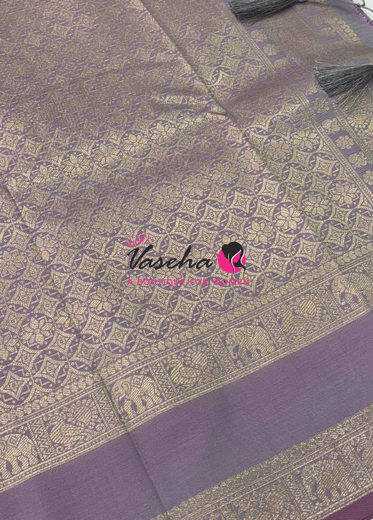 Semi Soft Silk - Onion Pink With Purple - VVSSS038