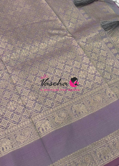 Semi Soft Silk - Onion Pink With Purple - VVSSS038