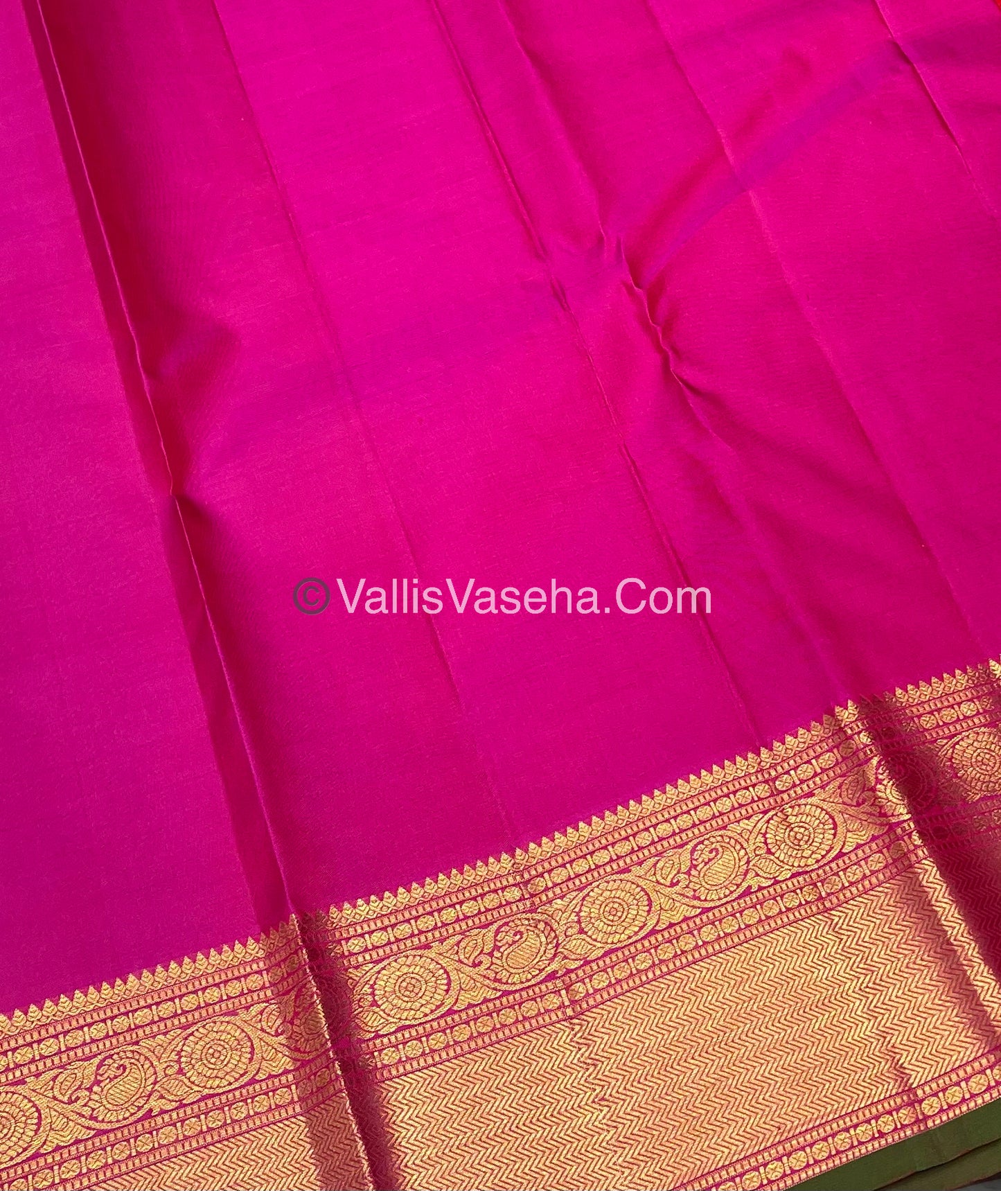 Pure Kanchipuram Silk Saree - Orange & Pink  Combo - VVPS014