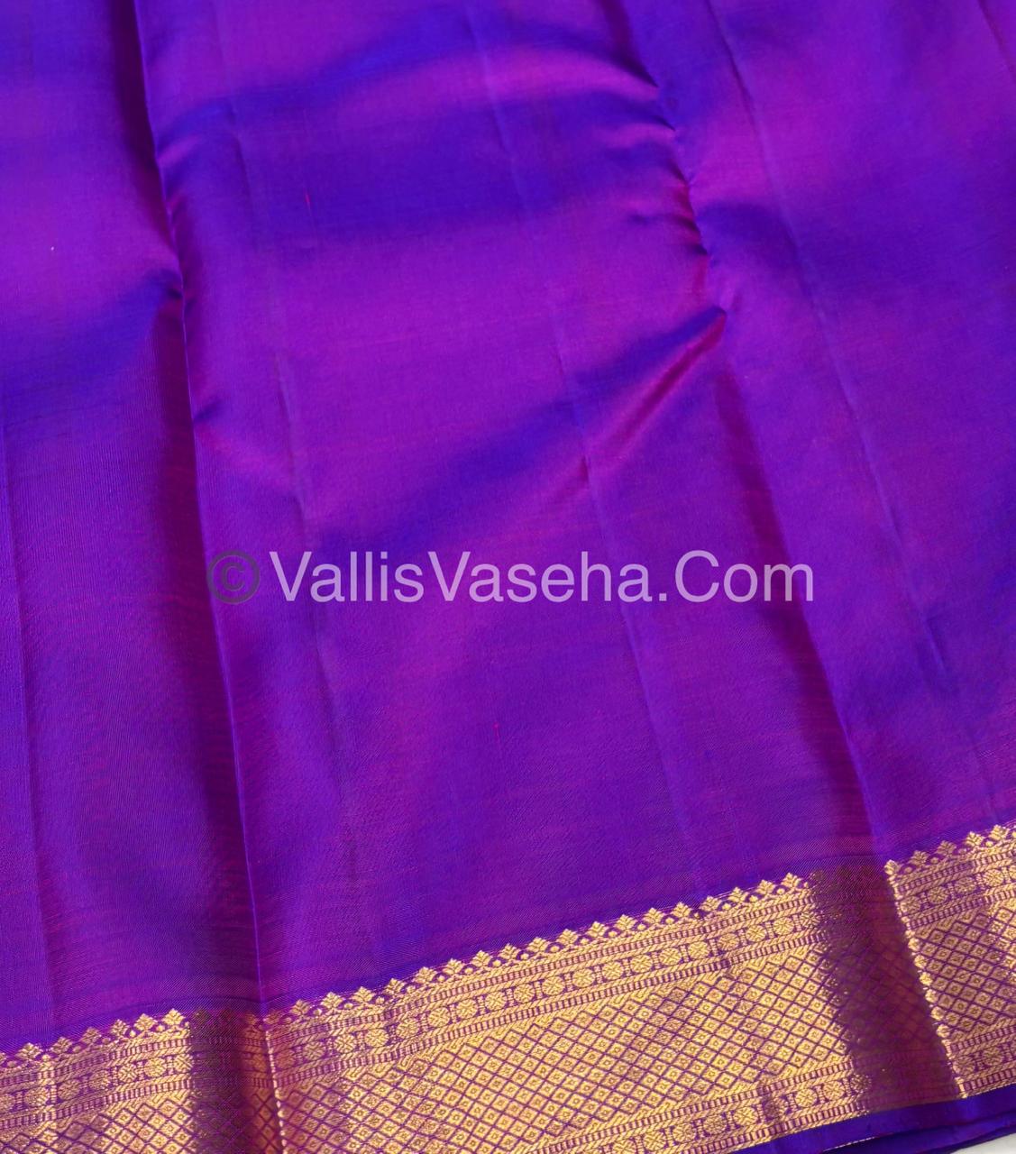 Pure Kanchipuram Silk Saree - Purple Shade - VVPS042