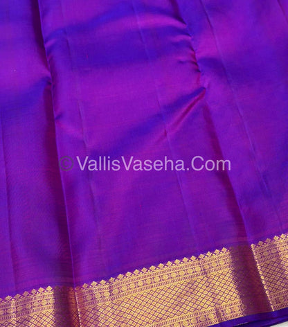 Pure Kanchipuram Silk Saree - Purple Shade - VVPS042