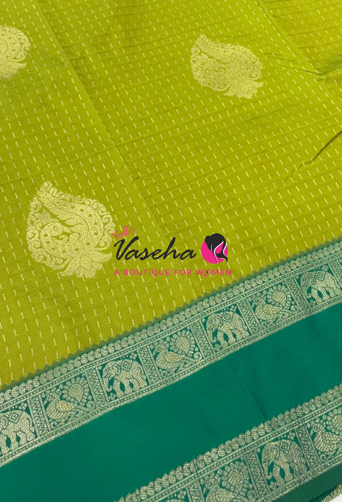 Semi Soft Silk -  Green  With Green - VVSSS038