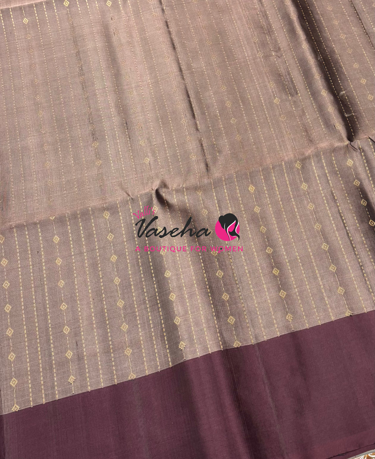 Pure Soft Silk Saree  - Beige & Wine Combo - VVPSS138