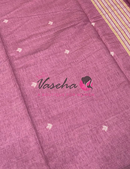 Semi Gicha Tussar Silk - Onion Pink Shade - VVGTS002