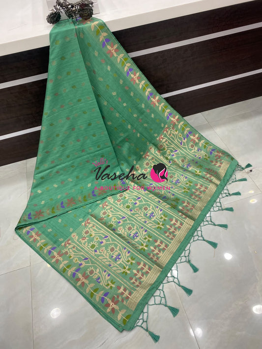Banarasi - Heritage Meenakari Silk -   Pastel Green Shade - VVBHS016
