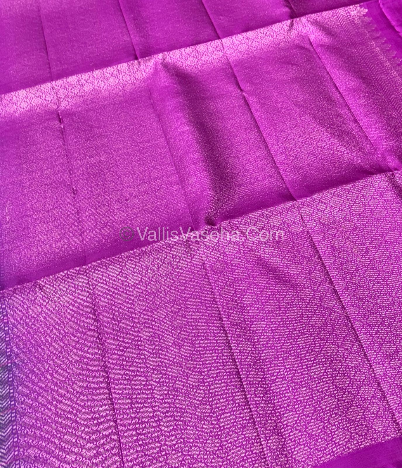 Pure Soft Silk Saree - Blue & Pink Purple Shade - VVPSS055