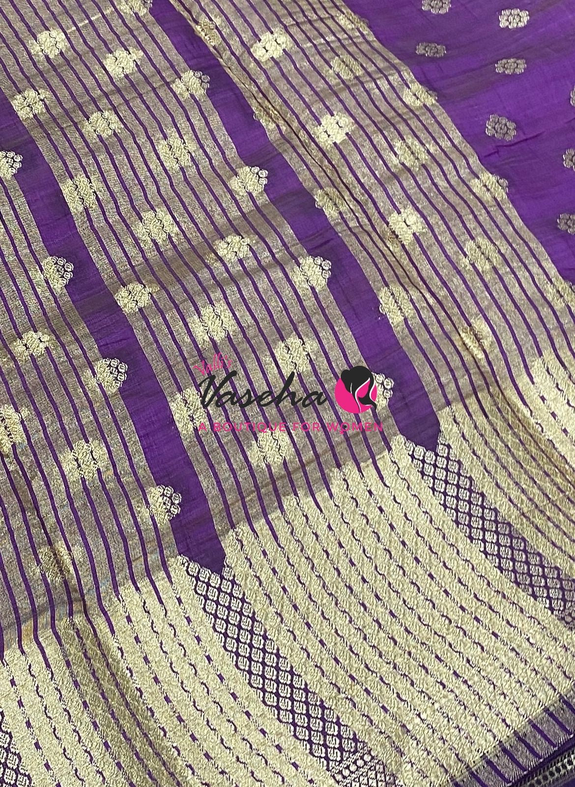 Semi Tussar Silk Saree | Purple Shade |VVSTS057