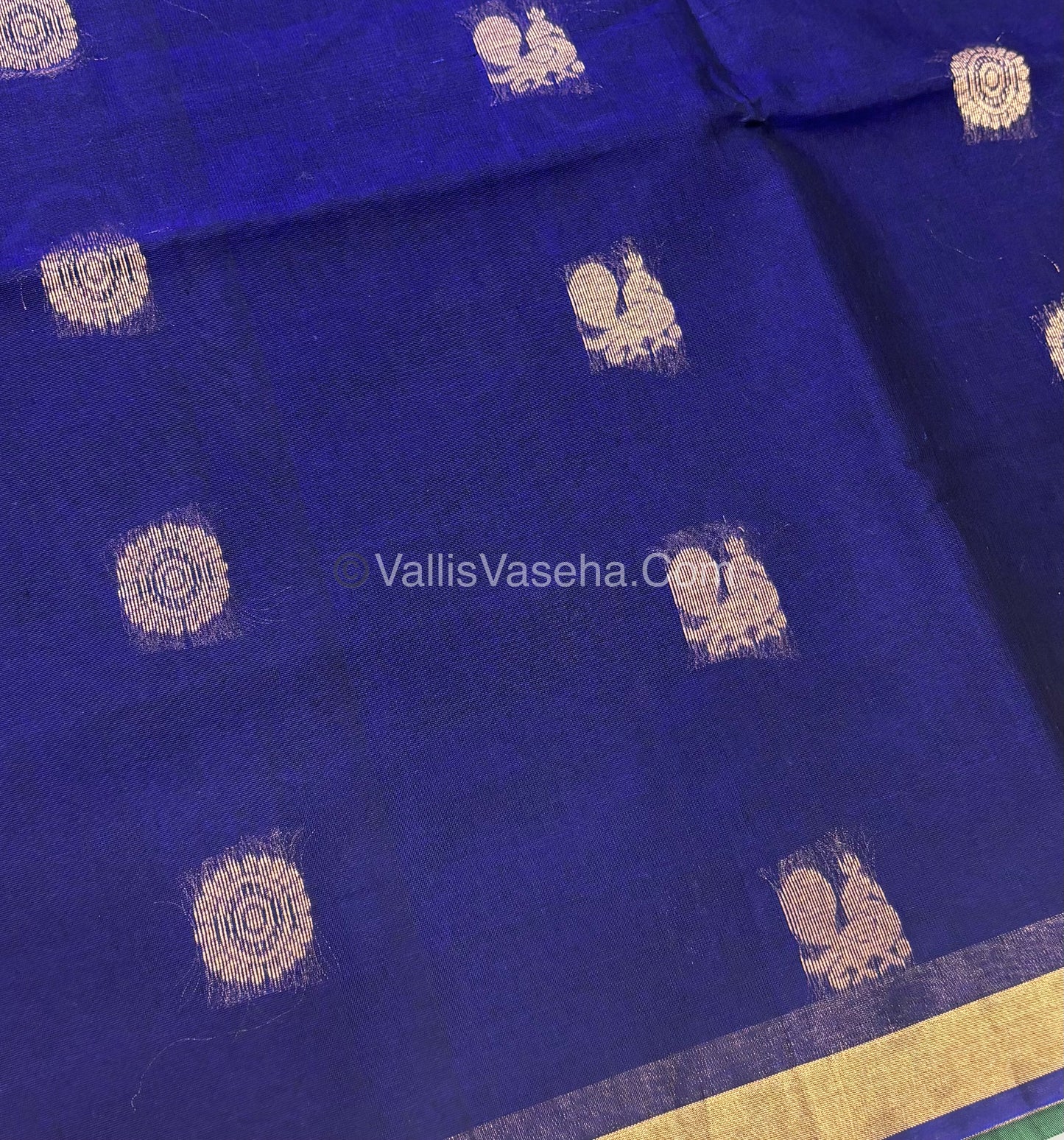 Kora Silk Saree - SICO -  Blue With Green Shade  - VVKS002