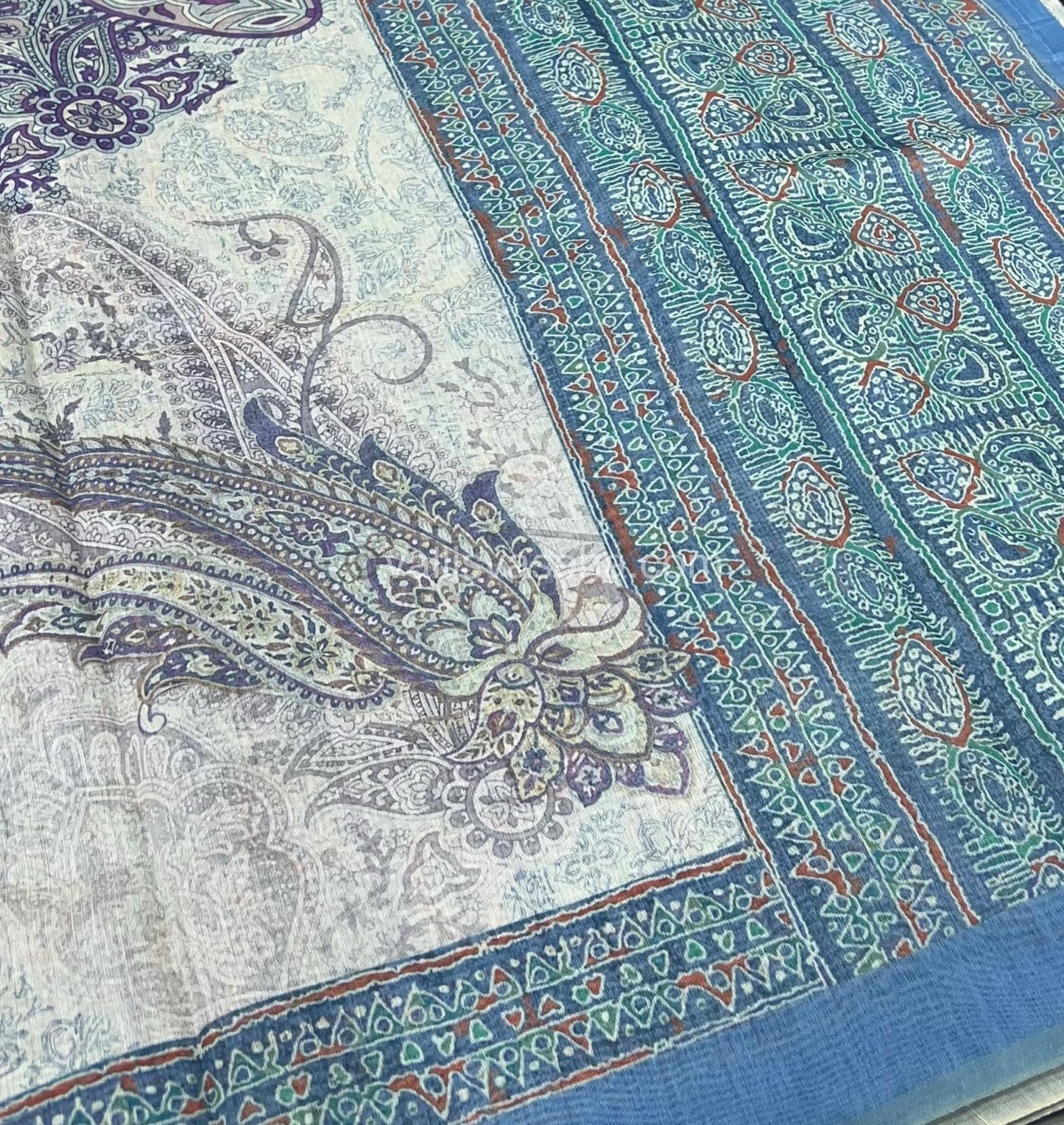 Semi Chanderi Saree - Digital Printed - VVSCD001