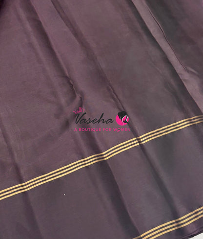 Half Mix - Pure Soft Silk Saree - Long Retta Petta Border with Butta - VVPSS105