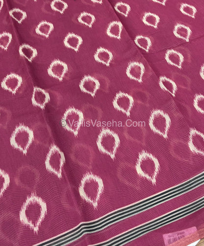 Semi Chanderi Saree - Blue Shade - VVSCS007