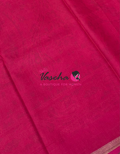 Casual Wear - Fancy Printed Silk  - Pink Shade - VVFPS001