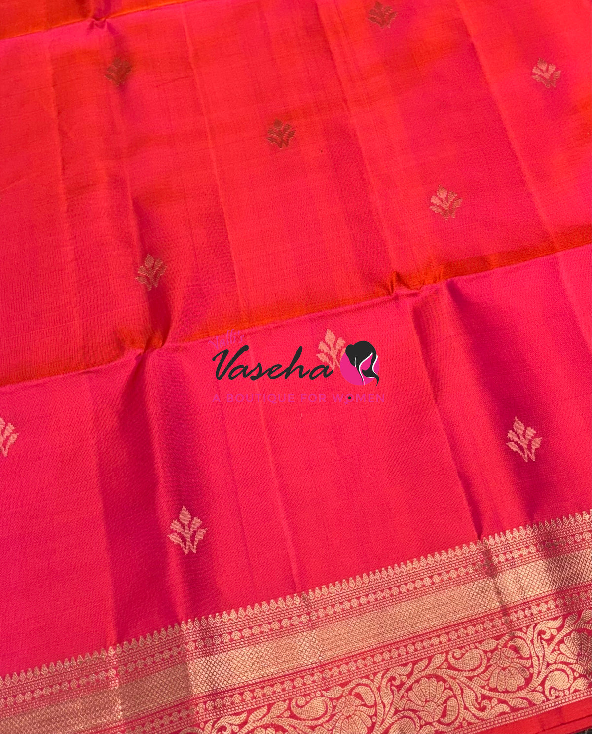 Pure Soft Silk Saree  - Orangish Peach Shade - VVPSS135