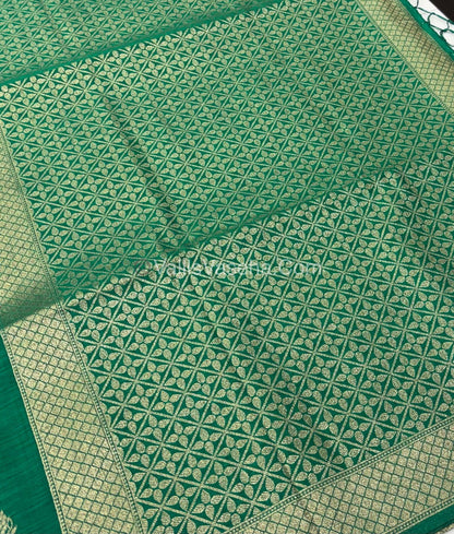 Banarasi - Heritage Silk - Semi Kathan Silk - Dark Green Shade - VVBHS007