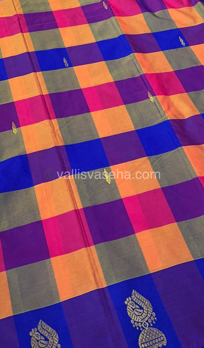 Pazhum Palamum checks - Semi Silk Sarees - VVSSS003