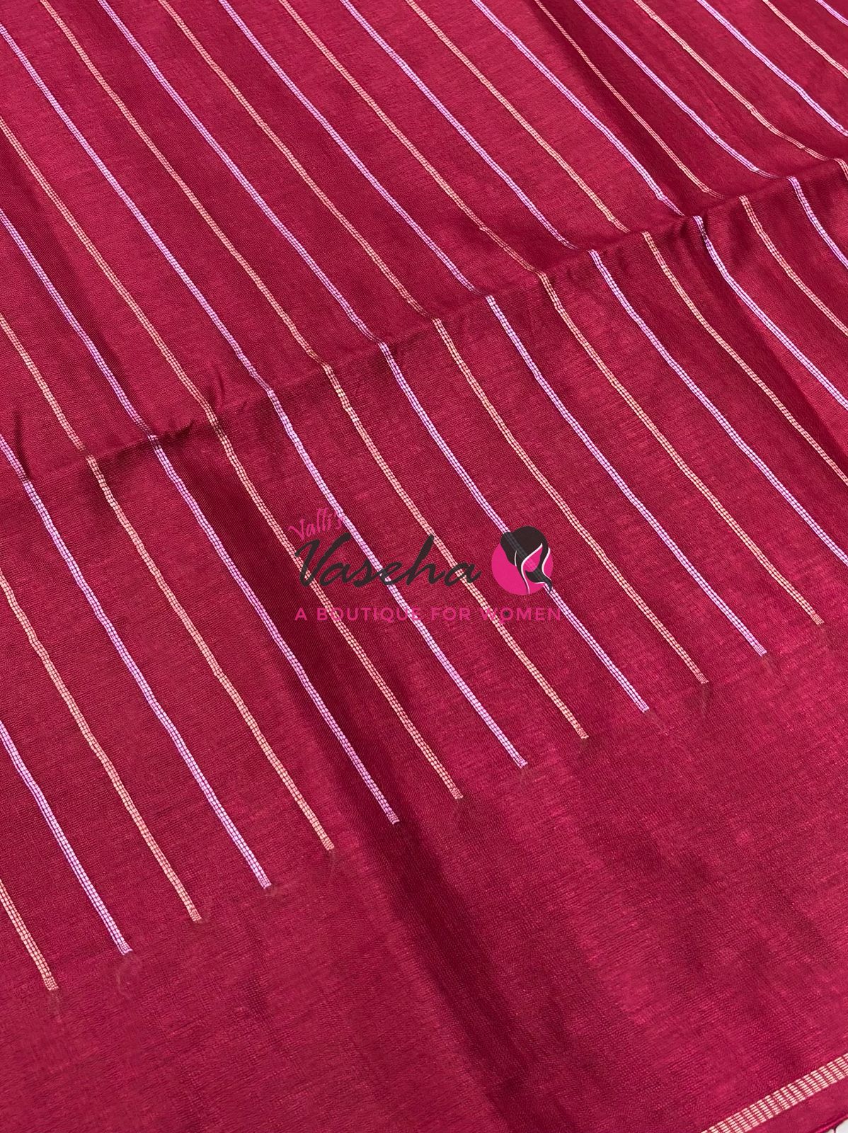Semi Tussar Silk Saree | Pink Shade |VVSTS049