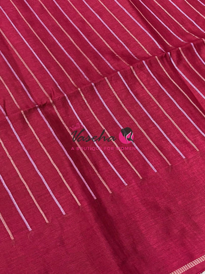 Semi Tussar Silk Saree | Pink Shade |VVSTS049