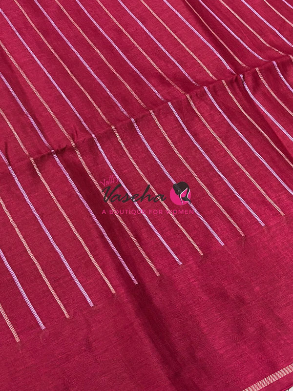 Semi Tussar Silk Saree | Pink Shade |VVSTS049