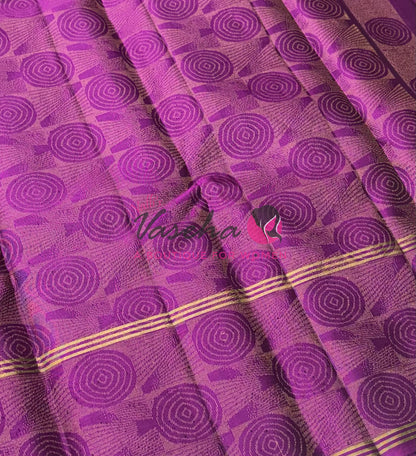 Half Mix - Pure Soft Silk Saree - Long Retta Petta Border with Butta - VVPSS105