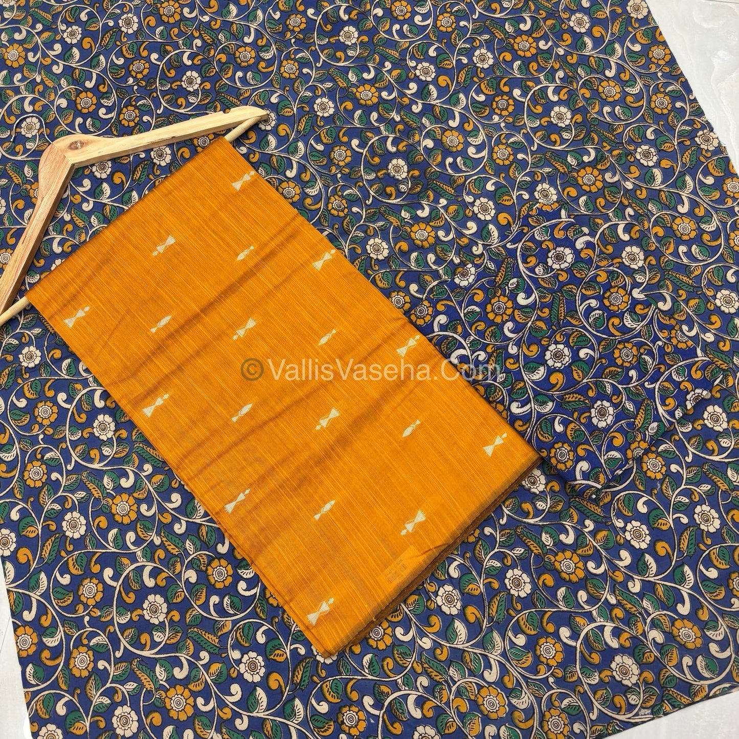 Unstitched Salwar Material -Raw Silk -  Yellow Shade  - VVUSM012