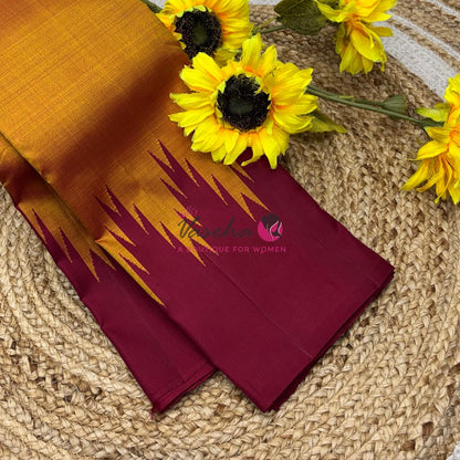 Pure Kanchipuram Silk Saree - Thalampoo - VVPS029