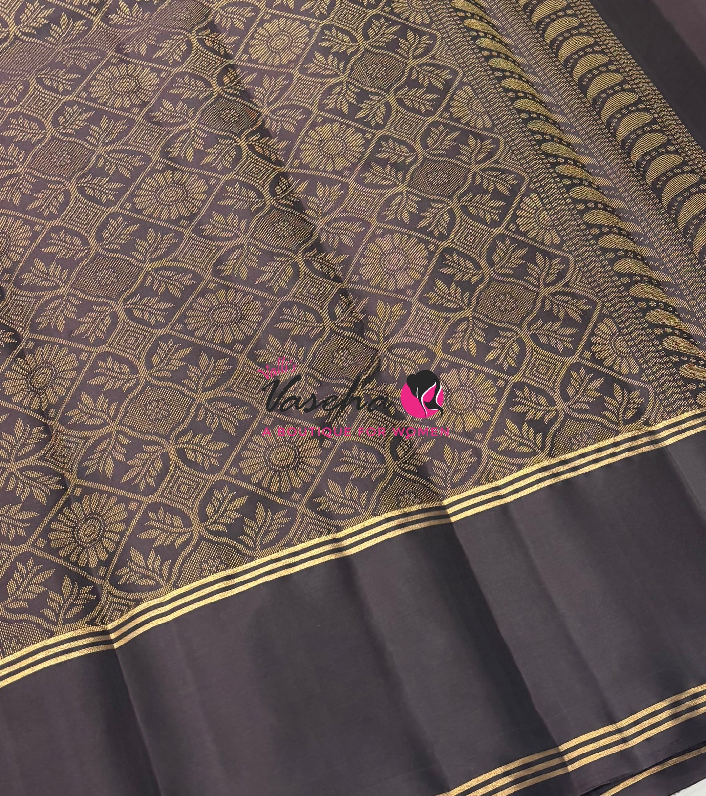 Half Mix - Pure Soft Silk Saree - Long Retta Petta Border with Butta - VVPSS105