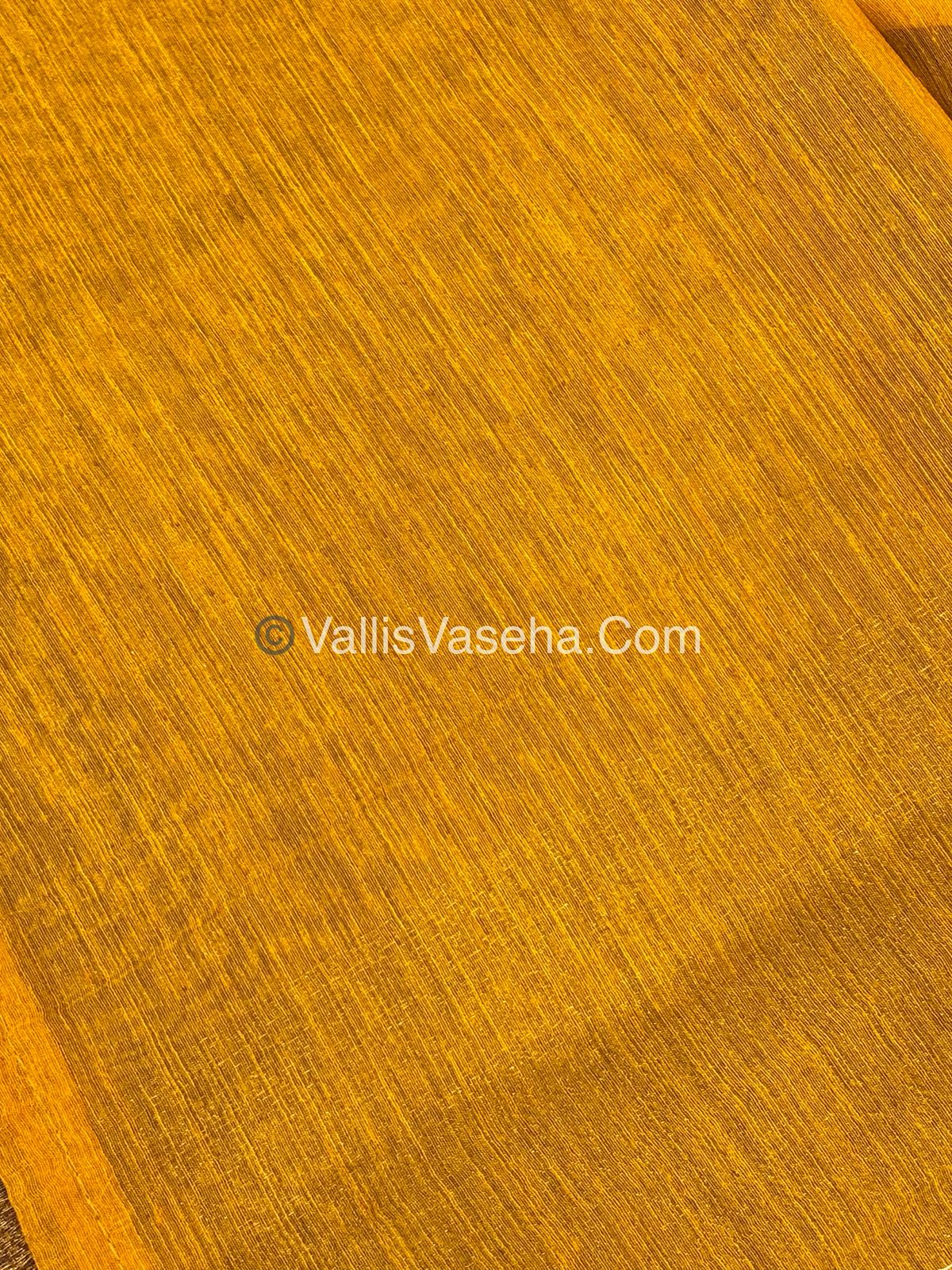 Bamboo Silk Saree - Wine brown with yellow Shade - VVBSS012
