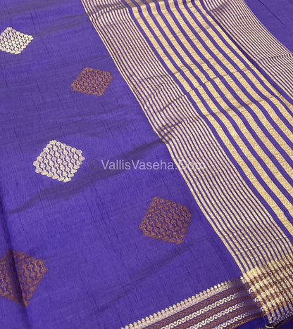 Semi Tussar Silk Saree - Violet Shade - VVSTS016