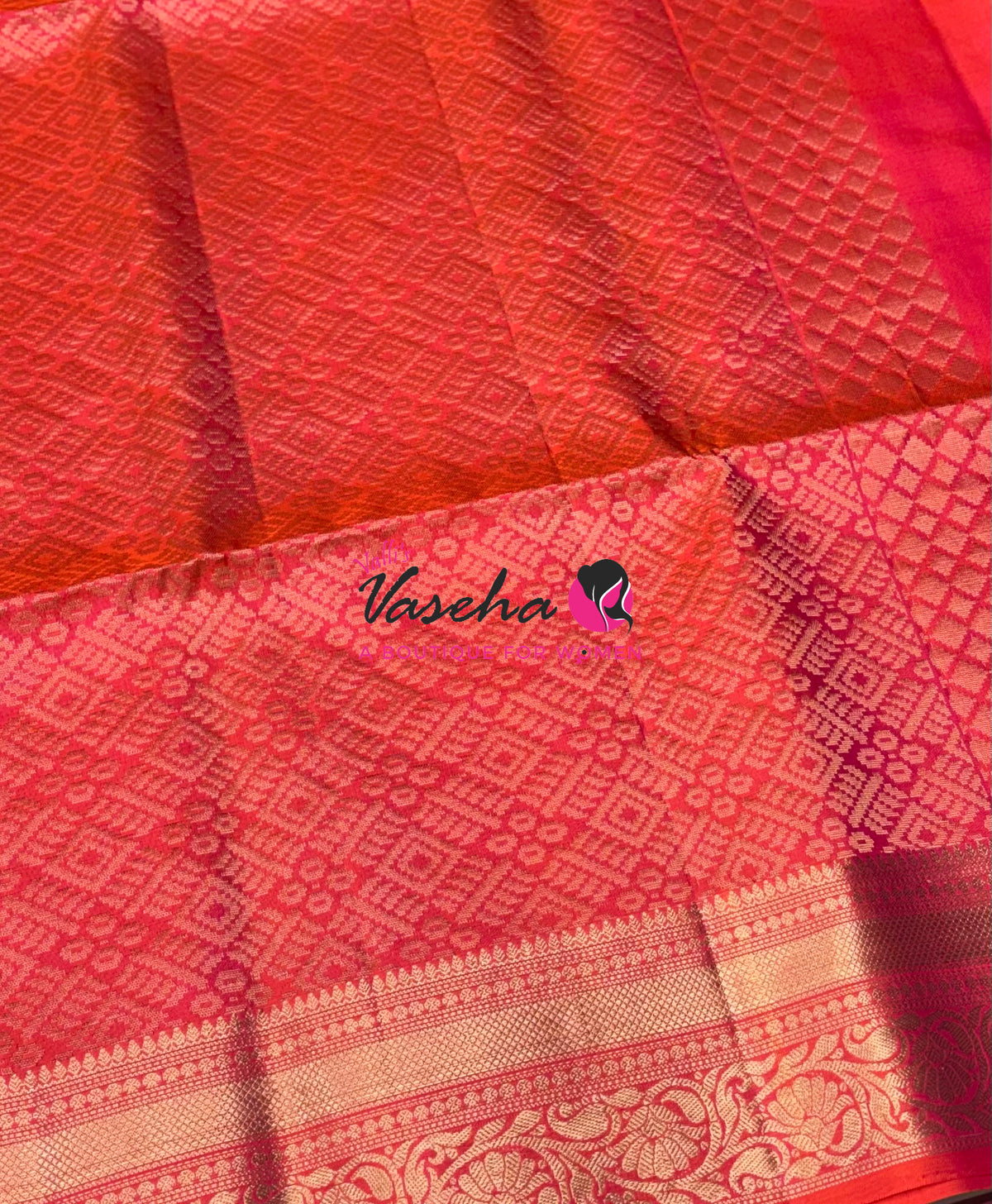 Pure Soft Silk Saree  - Orangish Peach Shade - VVPSS135
