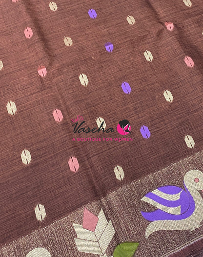 Banarasi - Heritage Meenakari Silk - Brown Shade - VVBHS014